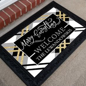 Personalized Christmas 18" x 30" Doormat Merry Everything