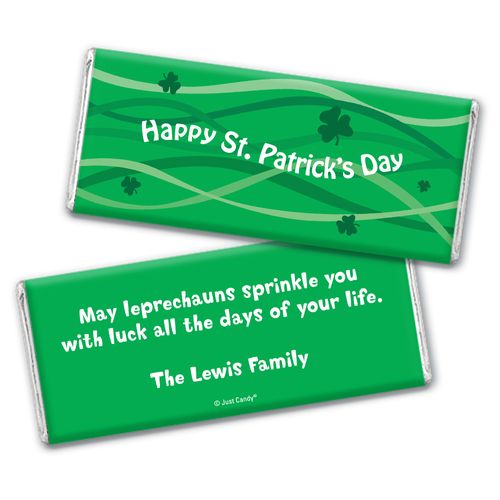 Clover Streams St. Patrick's Day Favors Personalized Candy Bar - Wrapper Only