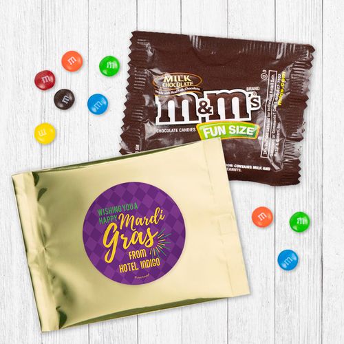 Personalized Happy Mardi Gras - Milk Chocolate M&Ms