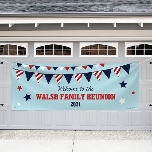 Personalized Family Reunion Garage Banner - Patriotic Family