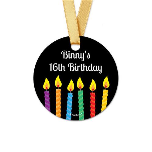 Personalized Stork Birthday Round Favor Gift Tags (20 Pack)