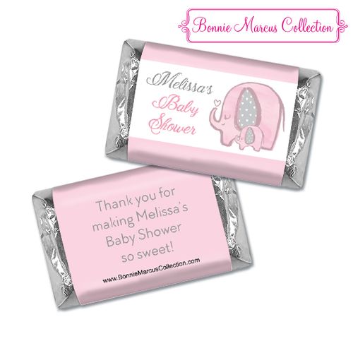 Personalized Bonnie Marcus Elephants Baby Shower Hershey's Miniatures