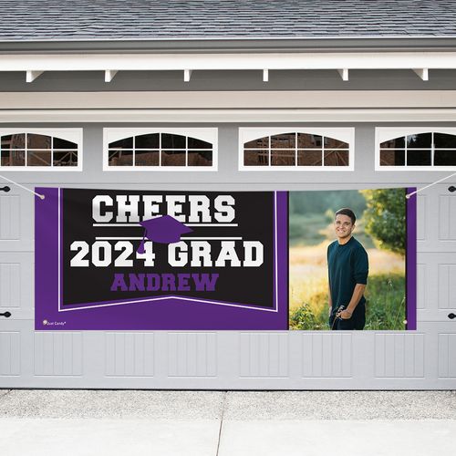 Personalized Graduation Garage Banner - Cheers Grad