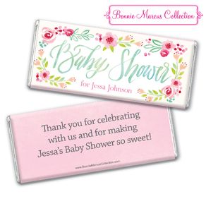 Personalized Bonnie Marcus Baby Shower Honey Wreath Chocolate Bar