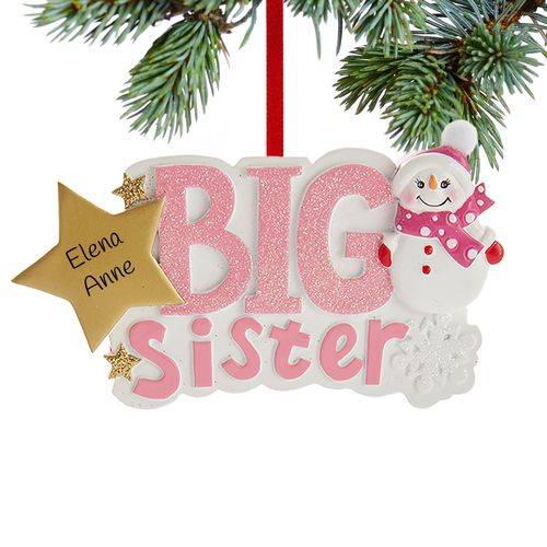 Personalized Big Sister Snowman
