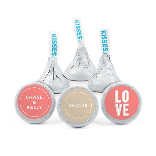 Personalized Wedding Reception Bold Love Hershey's Kisses