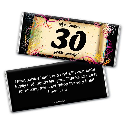 Commemorate Personalized 30th Birthday Candy Bar - Wrapper Only
