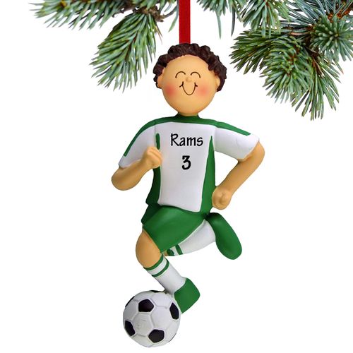 Personalized Soccer Boy Green Uniform