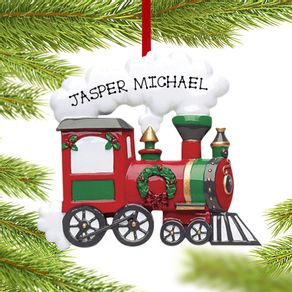 Personalized Red Christmas Train Engine