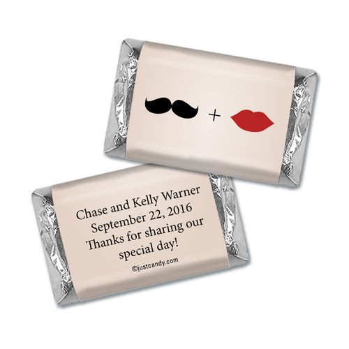 Mustache & Lips Personalized Miniature Wrappers