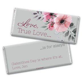 Personalized Valentine's Day Love, True Love Hershey's Chocolate Bar & Wrapper