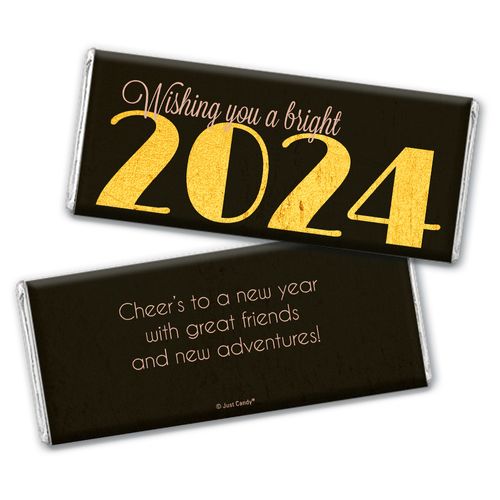 Personalized New Year's Eve Bright New Year Chocolate Bar