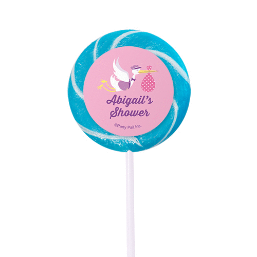 Pastel Baby Shower Personalized 2" Lollipops (24 Pack)