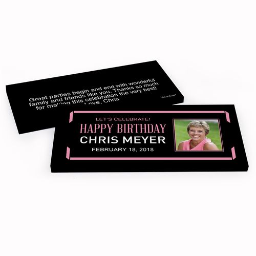 Deluxe Personalized Celebrate Photo Adult Birthday Hershey's Chocolate Bar in Gift Box