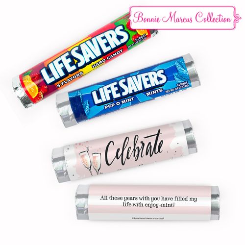 Personalized Anniversary Cheers to The Years Lifesavers Rolls (20 Rolls)
