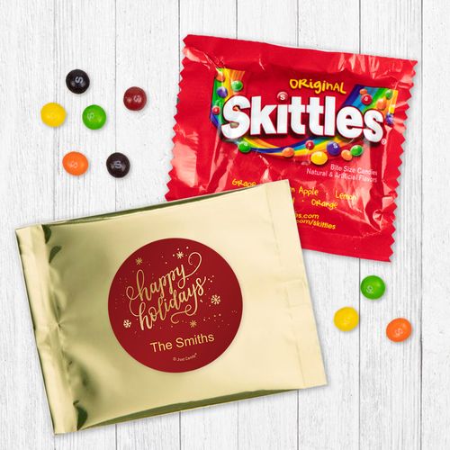 Personalized Christmas Happy Holidays - Skittles
