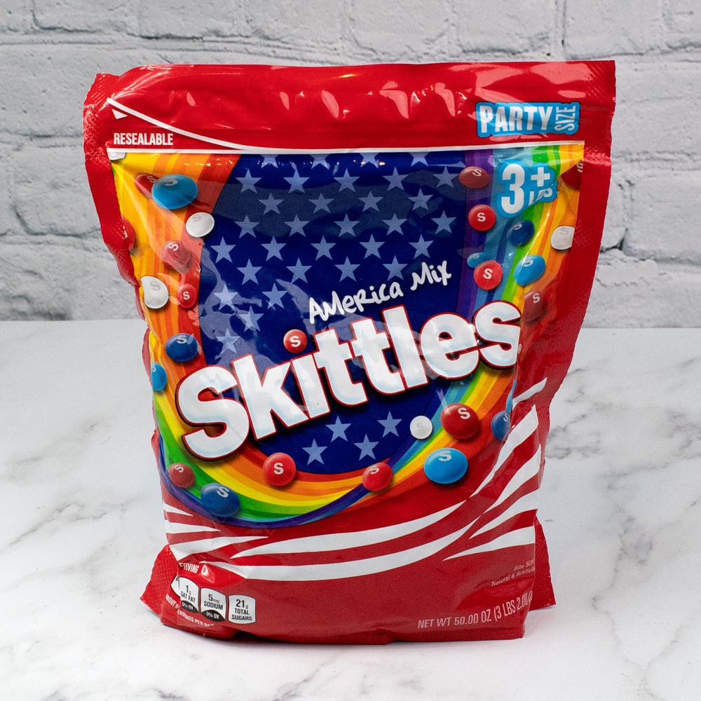 Patriotic Red, White & Blue Skittles - Whcandy.com