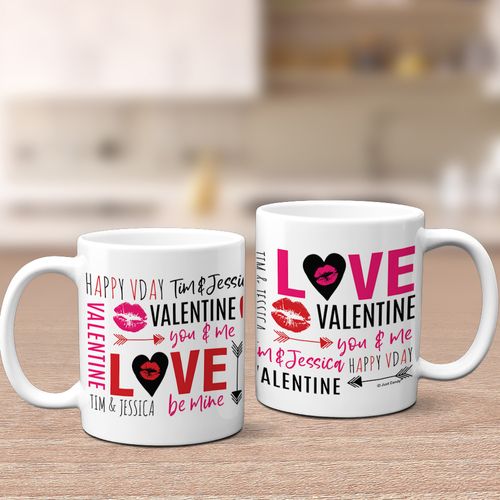 Personalized Valentine's Day Word Cloud - 11oz Mug