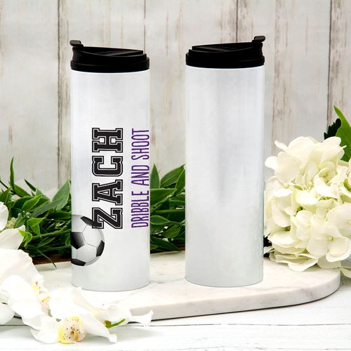 Personalized Soccer Stainless Steel Thermal Tumbler (16oz)