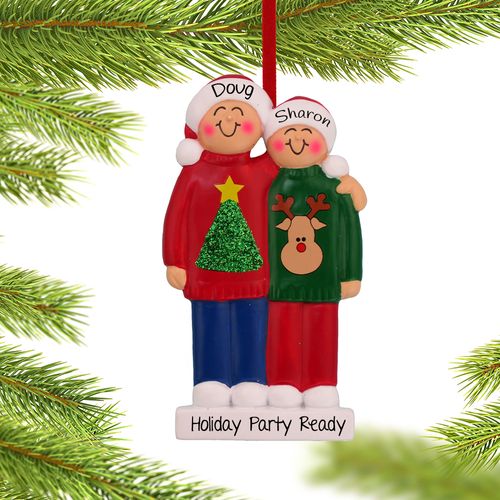 Personalized Ugly Christmas Sweater Couple
