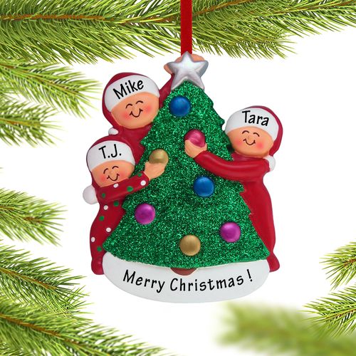 Personalized Family Decorating the Tree 3