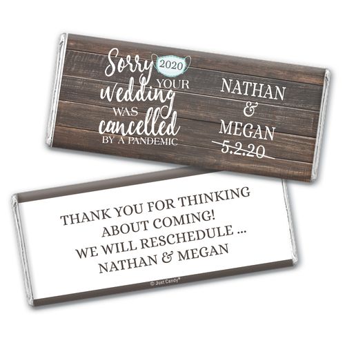 Personalized Sorry Your Wedding Was Cancelled Chocolate Bar Wrappers