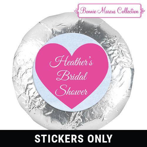 Personalized 1.25" Stickers - Bridal Shower Love Reigns (48 Stickers)