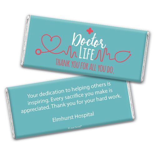Personalized Doctor Appreciation Chocolate Bar Wrappers