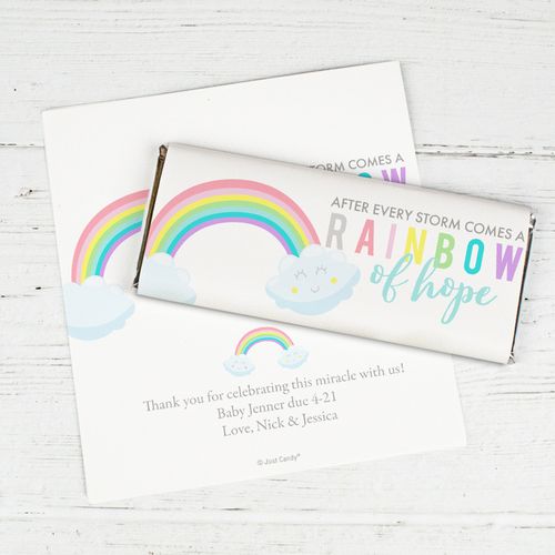 Personalized Baby Shower After Every Storm Comes a Rainbow Chocolate Bar Wrappers