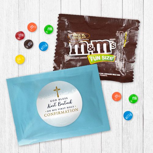 Personalized Confirmation Watercolor God Bless - Milk Chocolate M&Ms