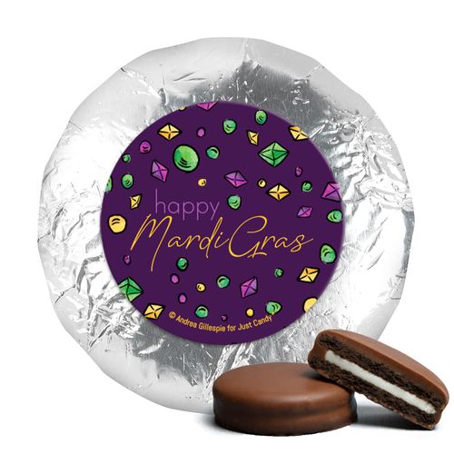 Mardi Gras Beads & Bling 1.25" Stickers (48 Stickers)