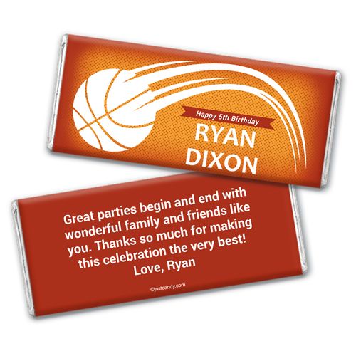 Hoop Time Personalized Candy Bar - Wrapper Only
