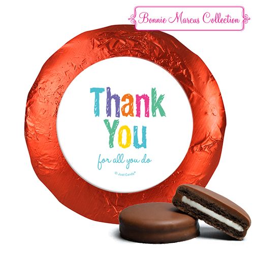 Bonnie Marcus Collection Colorful Thank You Milk Chocolate Covered Oreo Cookies