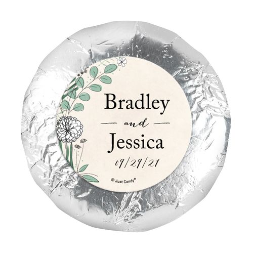 Personalized Wedding Romantic Flora 1.25" Stickers (48 Stickers)