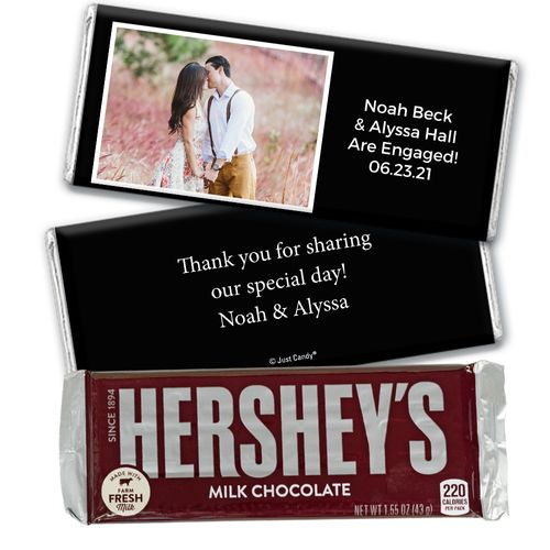 Engagement Party Favor Personalized Hershey's Milk Chocolate Bar Photo