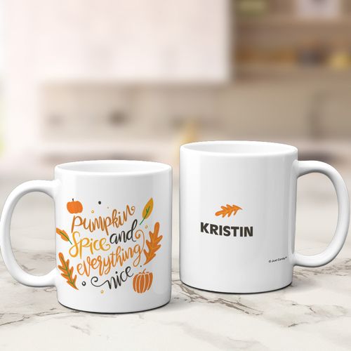 Personalized Pumpkin Spice and Everything Nice 11oz Mug Empty