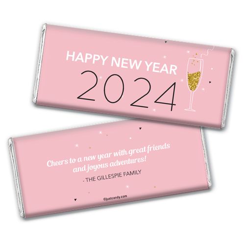 Personalized New Years Champagne Soiree Hershey's Chocolate Bar & Wrapper