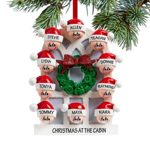 Personalized Christmas Window Family of 10