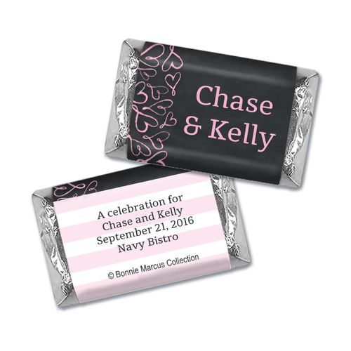Sweetheart Swirl Rehearsal Dinner Personalized Miniature Wrappers