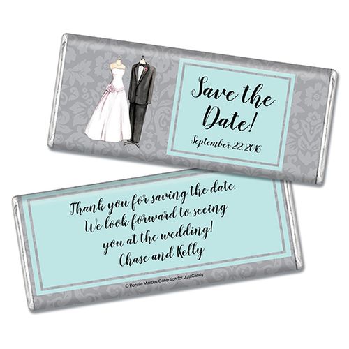 Forever Together Save the Date Favor Personalized Hershey's Bar Assembled