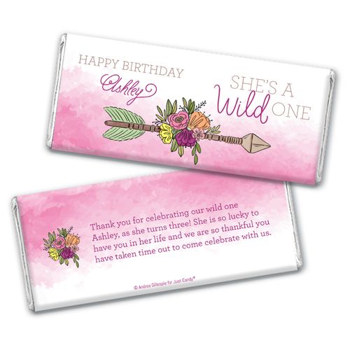 Personalized Birthday She's a Wild One Chocolate Bar