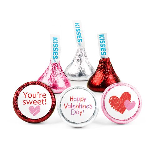 Personalized Bonnie Marcus Valentine's Day Red & Pink Hearts Hershey's Kisses
