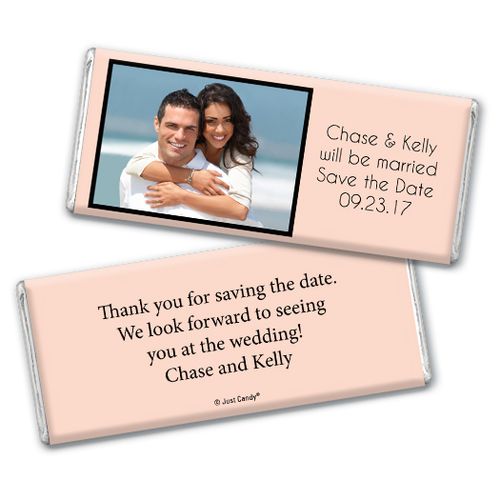 Save the Date Snapshot Announcements Personalized Hershey's Bar Assembled