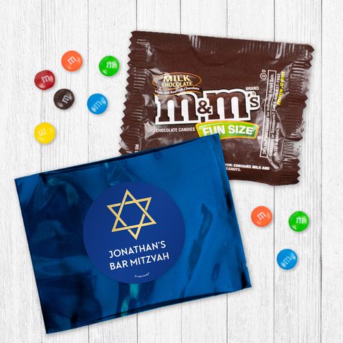 Personalized Bonnie Marcus Bar Mitzvah Traditional Star - Milk Chocolate M&Ms
