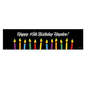 Personalized Candles Birthday 5 Ft. Banner