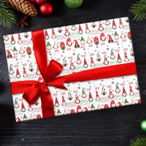 Custom Wrapping Paper - Gnomes Christmas