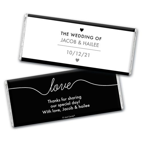 Personalized Everlasting Love Wedding Chocolate Bars