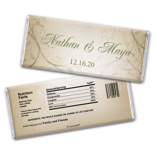 Natural Touch Personalized Candy Bar - Wrapper Only