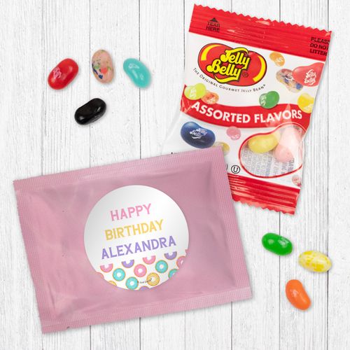Personalized Donut Jelly Belly Jelly Beans - Donut Party