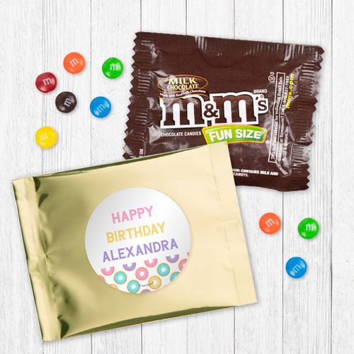 Personalized Donut Milk Chocolate M&Ms - Donut Party